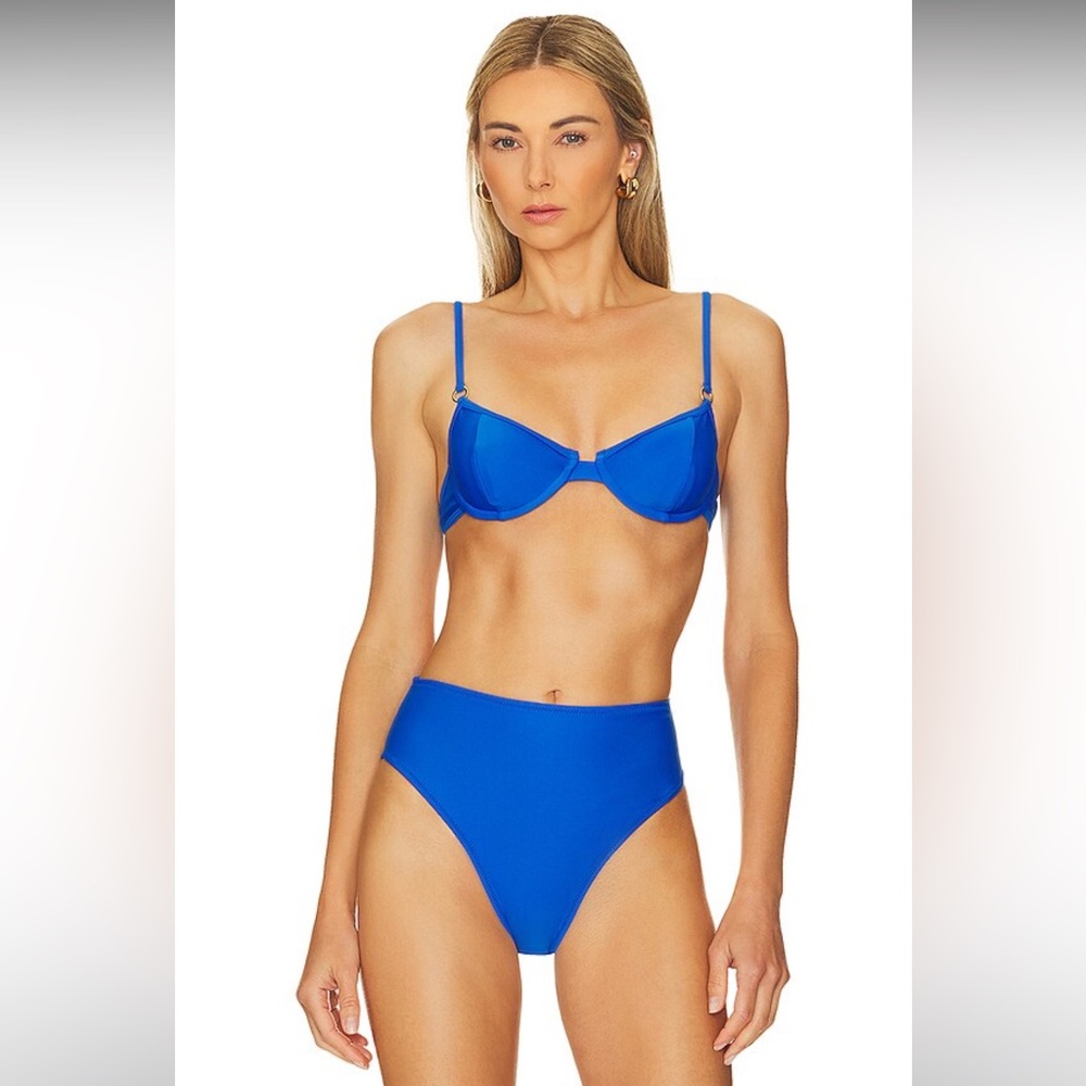 Blue High-Waist Bikini Set - Women Swim